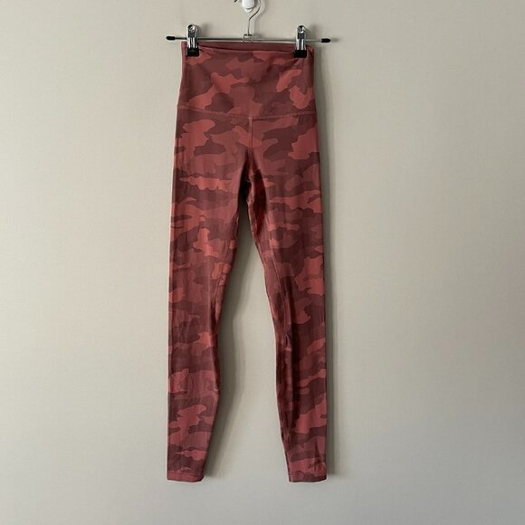 Lululemon Align High-Rise Pant 25" Yoga Leggings Camo Brier Rose Multi Pink 2 - Picture 2 of 6